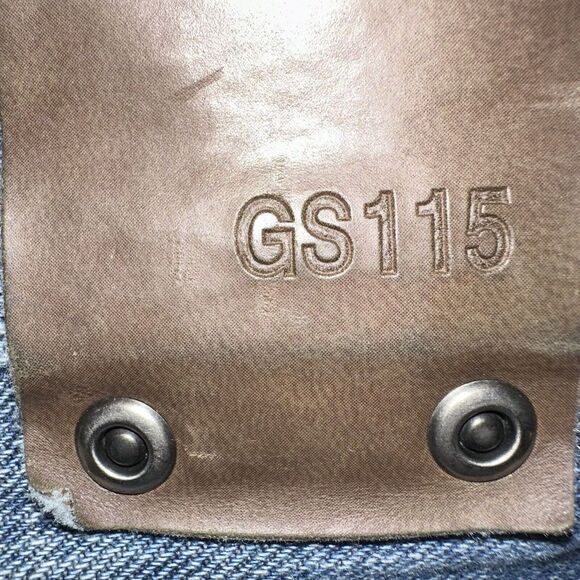 GS 115 Mens Size 36X33(actual Inseam 31) Bruce Slim Fit Thick Stitched Blue Jean - Picture 8 of 12